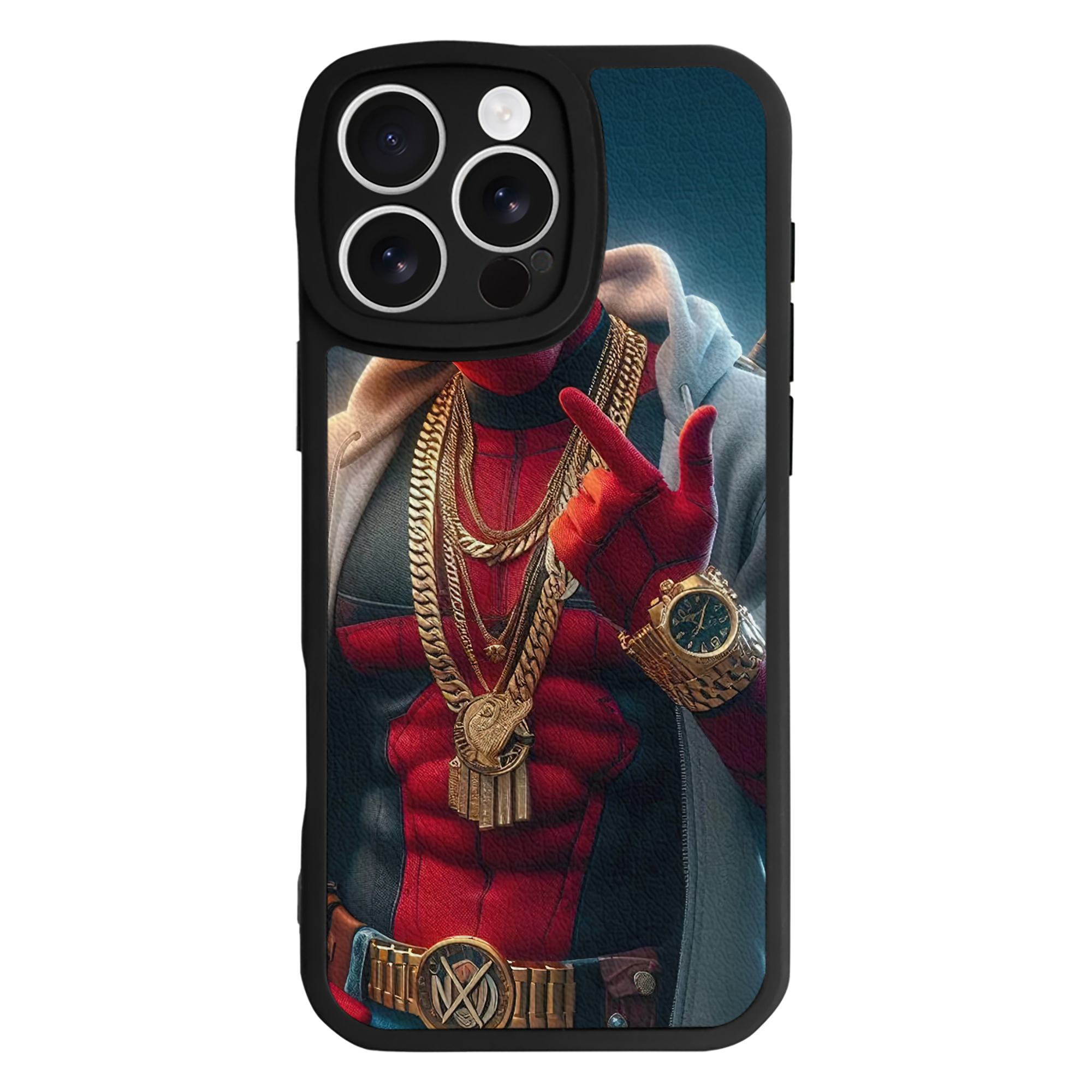 （画像用） Deadpool デッドプール 【iPhone 16シリーズ対応】シリコンスマホケース（レザー調） 材質：シリコン